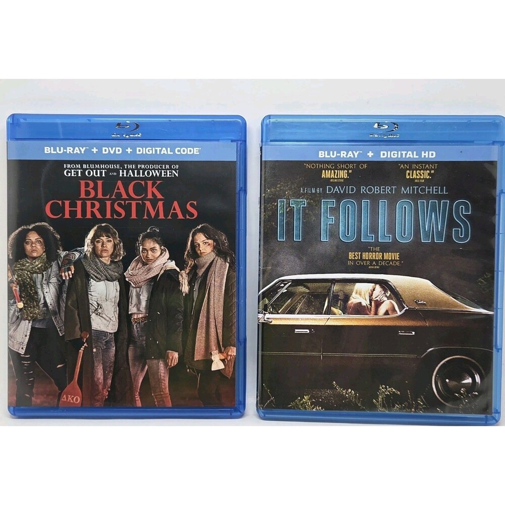 Horror Blu-ray Lot Black Christmas 2019 Blumhouse & It Follows 2014 Movie Bundle